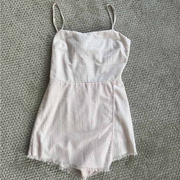 Cotton Candy Pants - Cotton Candy Pale Pink Striped Romper